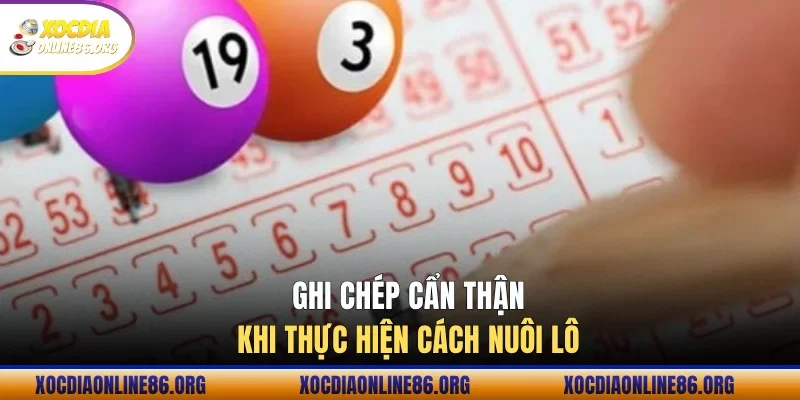 ghi chep can than khi thuc hien cach nuoi lo Ghi chép cẩn thận khi thực hiện cách nuôi lô